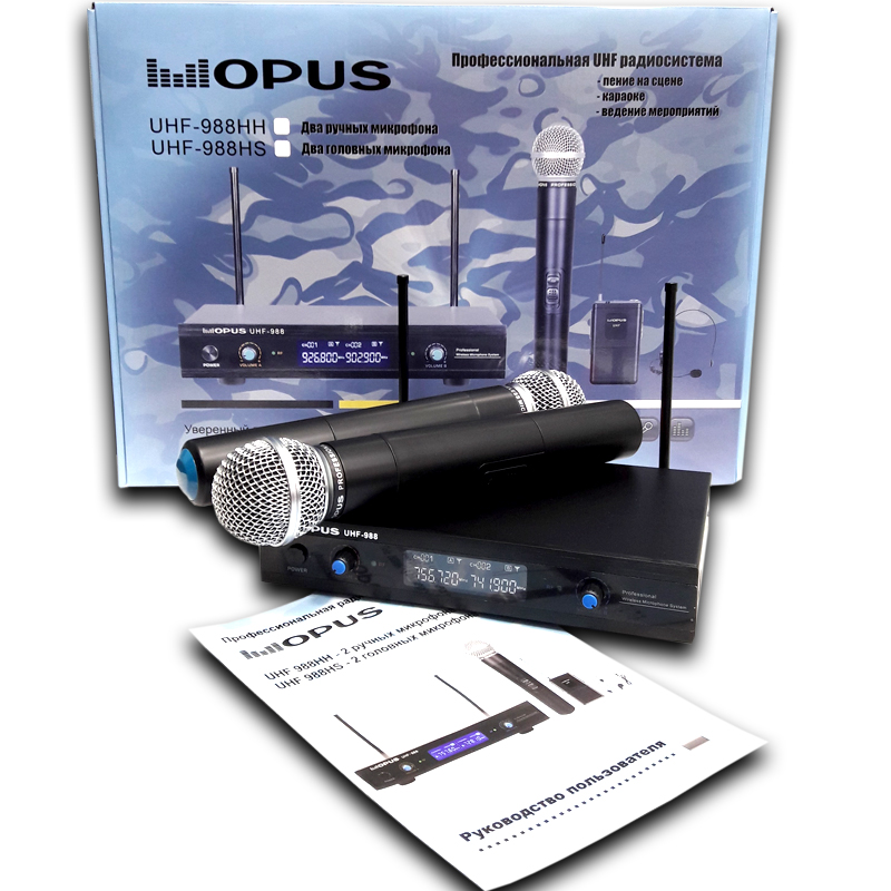 Opus UHF-988HH радиосистема (2 ручных микрофона)