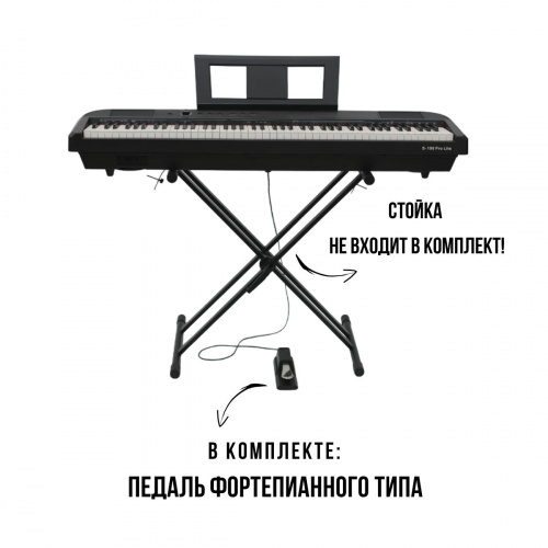 Компактное цифровое пианино Beisite S-198 Pro Lite BK черный 88 клавиш, педаль сустейн и блок питания в комплекте