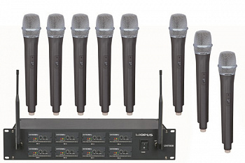 Opus UHF-808HH радиосистема (8 ручных микрофонов)