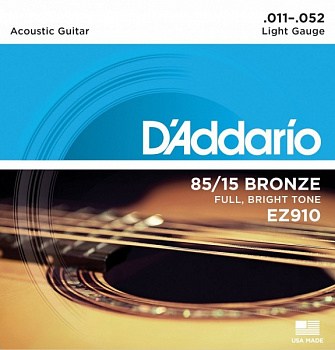 D'Addario EZ910 Light 11-52 струны на акустику