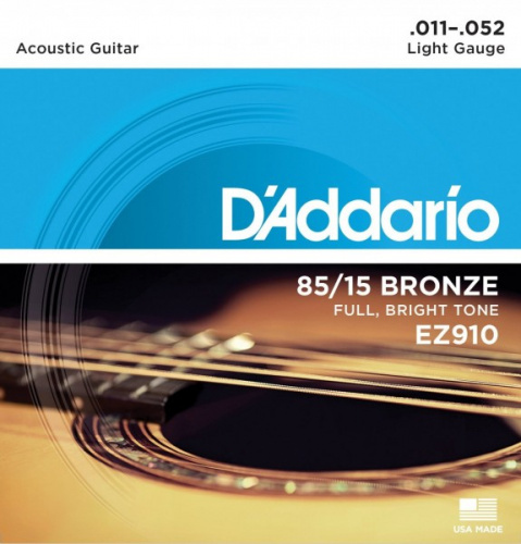 D'Addario EZ910 Light 11-52 струны на акустику