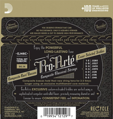 D'Addario EJ46C Hard струны на классику (.0285-.046)
