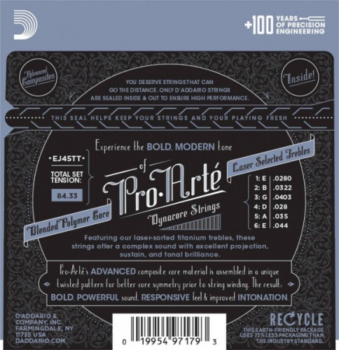D'Addario EJ45TT Normal струны на классику (.028-.044)