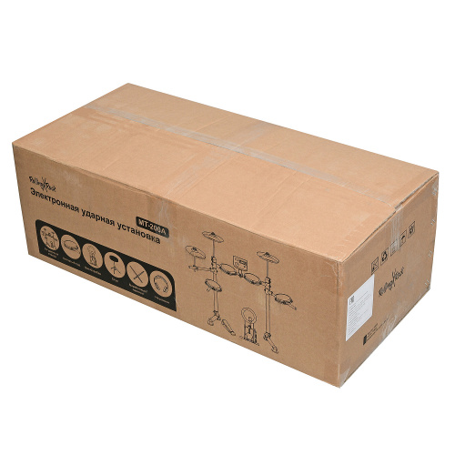 Rolling Rock MT-200A электронная ударная установка черный цвет с наушниками, барабанными палочками и стулом барабанщика
