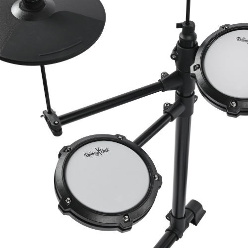 Rolling Rock MT-200A электронная ударная установка черный цвет с наушниками, барабанными палочками и стулом барабанщика