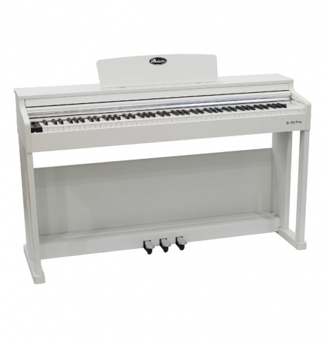Цифровое пианино Beisite B-89 Pro WH белый, 88 клавиш, корпусное с крышкой, стойка, педали