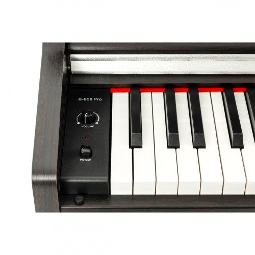 Цифровое пианино электронное Beisite B-808 Pro BN коричневое, 88 клавиш рояльного типа, клавиатура полновзвешенная