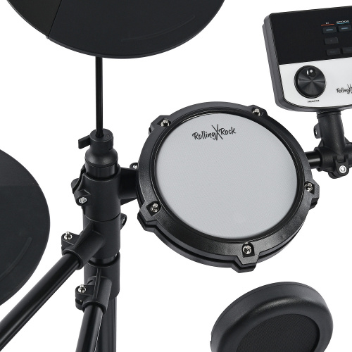 Rolling Rock MT-200A электронная ударная установка черный цвет с наушниками, барабанными палочками и стулом барабанщика