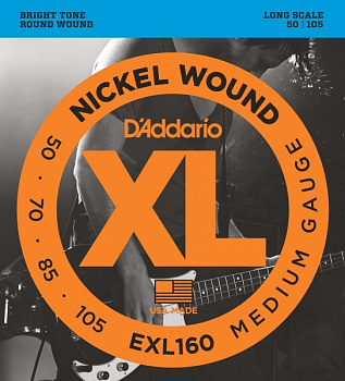 D'Addario EXL160 50-105 M струны на бас гитару