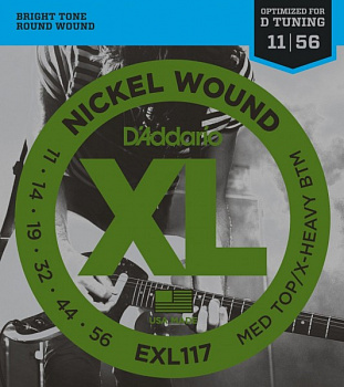 D'Addario EXL117 11-56 M/X-Heavy струны на электрогитару