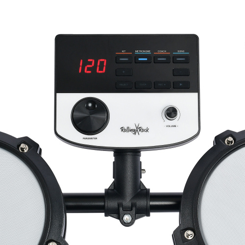 Rolling Rock MT-200A электронная ударная установка черный цвет с наушниками, барабанными палочками и стулом барабанщика
