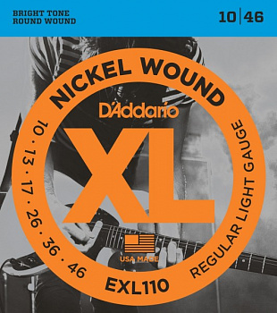 D'Addario EXL110 10-46 RG/LT струны на электрогитару
